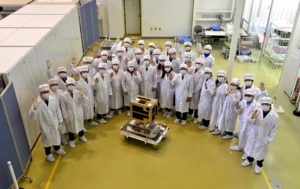 TURNOVER OF MICROSATELLITE , DIWATA / JANUARY 13, 2016 Filipino scientists from the University of the Philippines and officials of the Dept. of Science and Technology led by Undersecretary for Scientific and Technological Services Rowena Cristina Guevarra, turnover to their counterparts at the Japan Aerospace Exploration Agency (JAXA) in Tsukuba City, the Philippine Scientific Earth Observation Micro-Satellite, or Diwata. Photo from DOST
