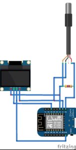 DS18B20_temperature_DISPLY_ブレッドボード