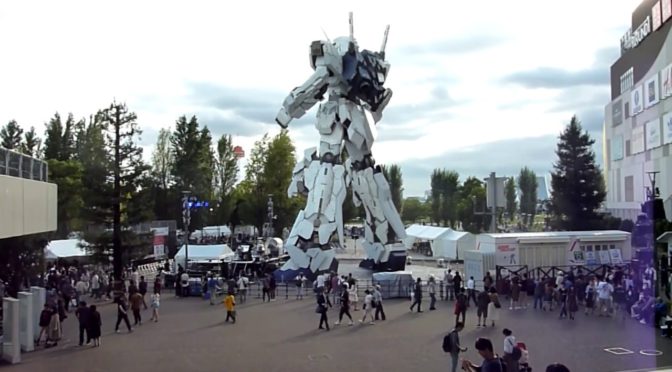 お台場にとうとう　ユニコーンガンダムがお目見えですと